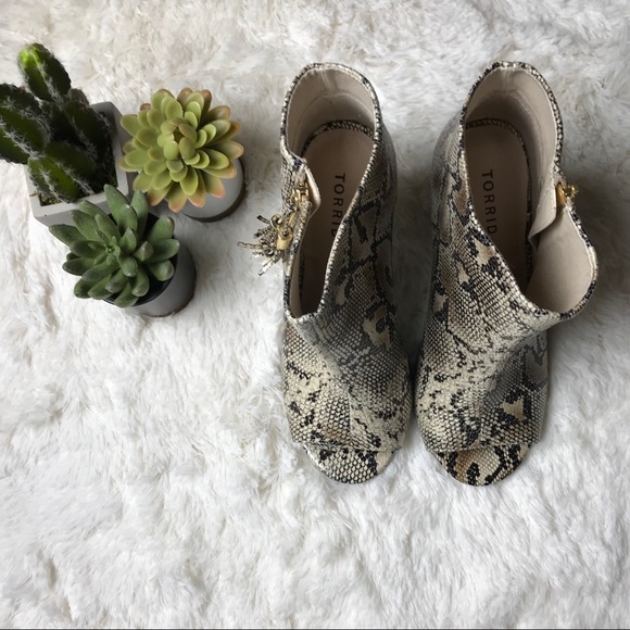 wide width snakeskin booties